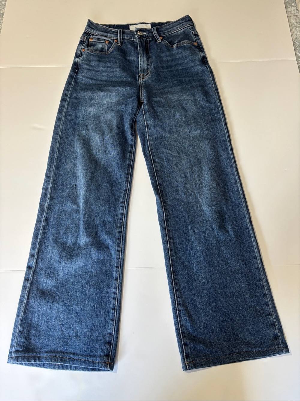 MOTHER Insider Crop Step Fray High Rise Bootcut Jeans Dark Wash - Size 26